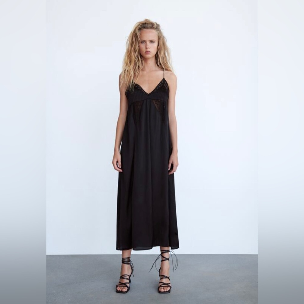 NWT Zara long silky gown